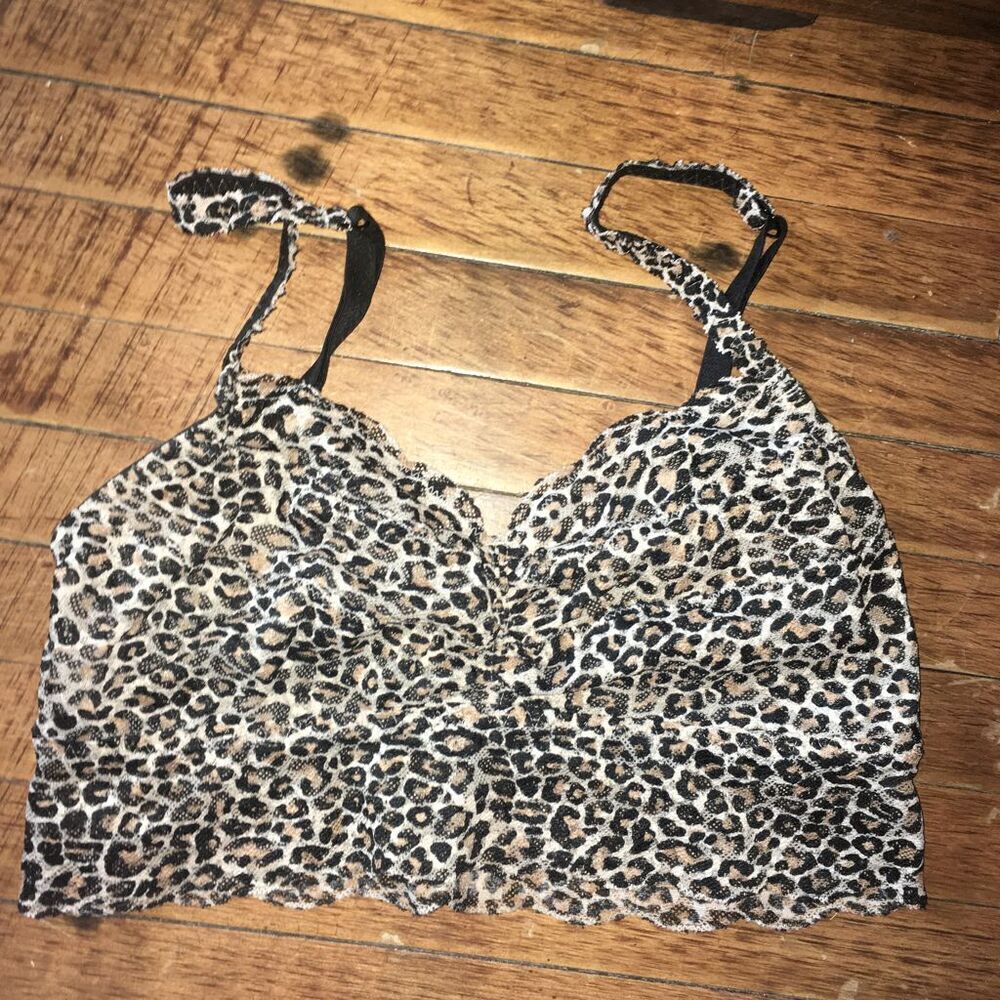 Victoria’s Secret cheetah lacy S sexy loungewear bralette